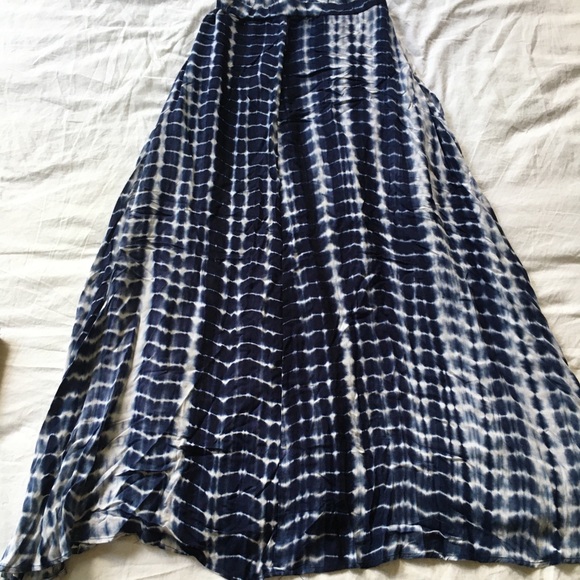 Shibori Dyed Double-Slit Maxi Skirt - Picture 2 of 9